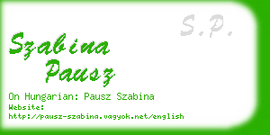 szabina pausz business card